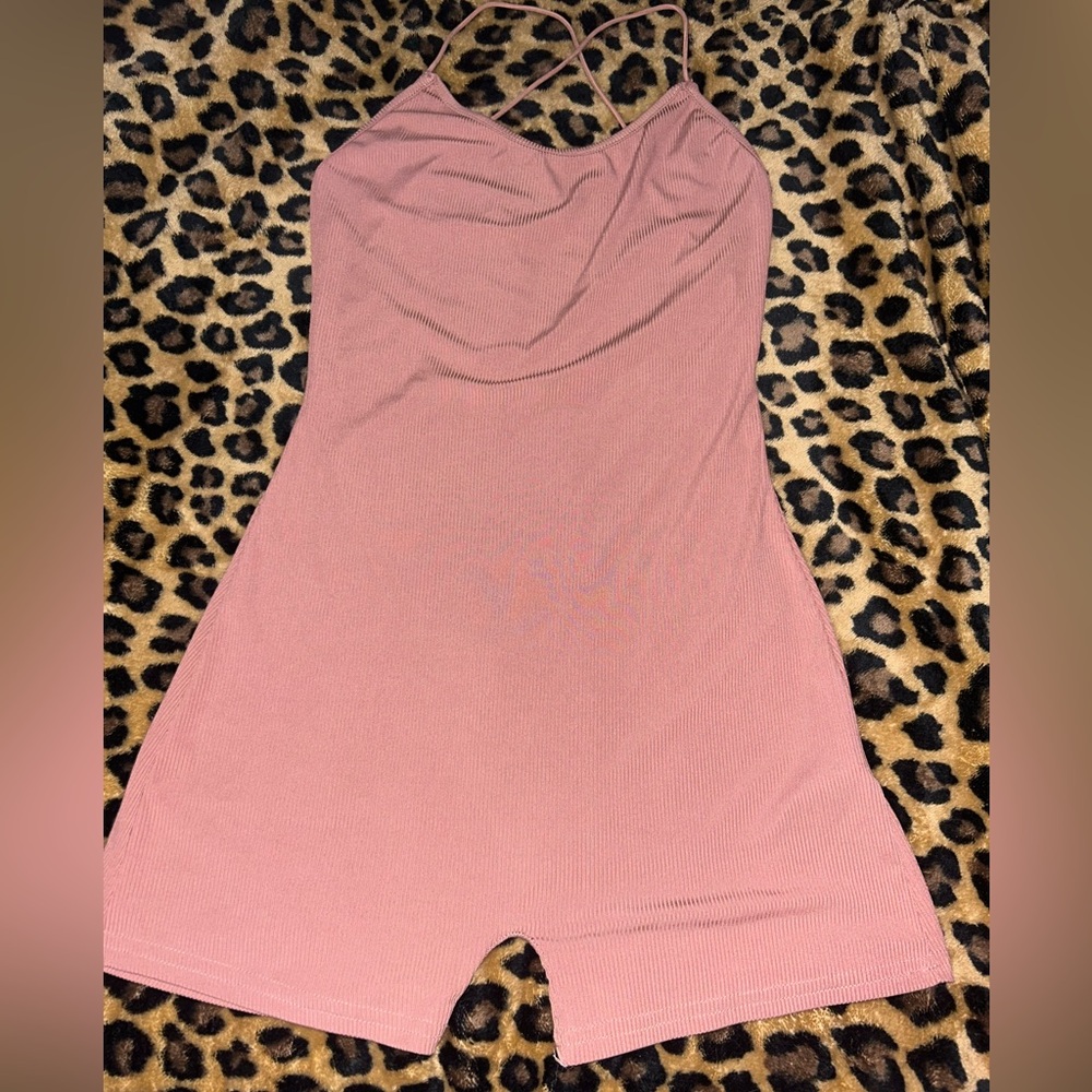 Pink Strapless body suit